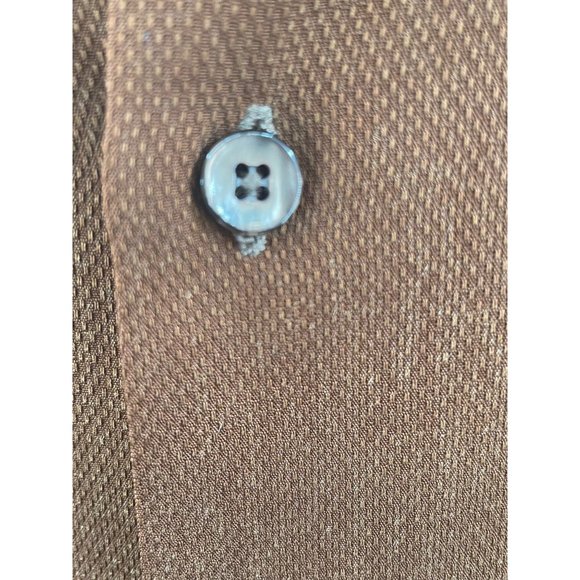 Robert Barakett Burnt Bronze With Texture Men's Dress Shirt Size Medium - Picture 4 of 9